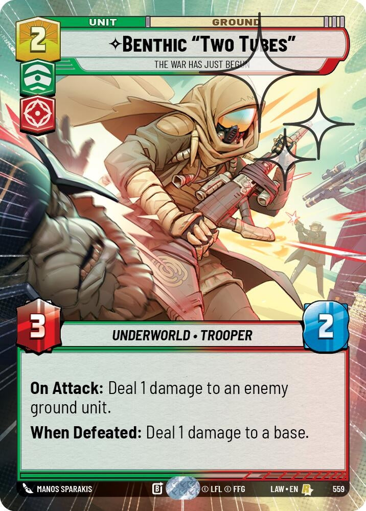 Benthic "Two Tubes" - The War Has Just Begun (Hyperspace Foil) (559) (LAW)