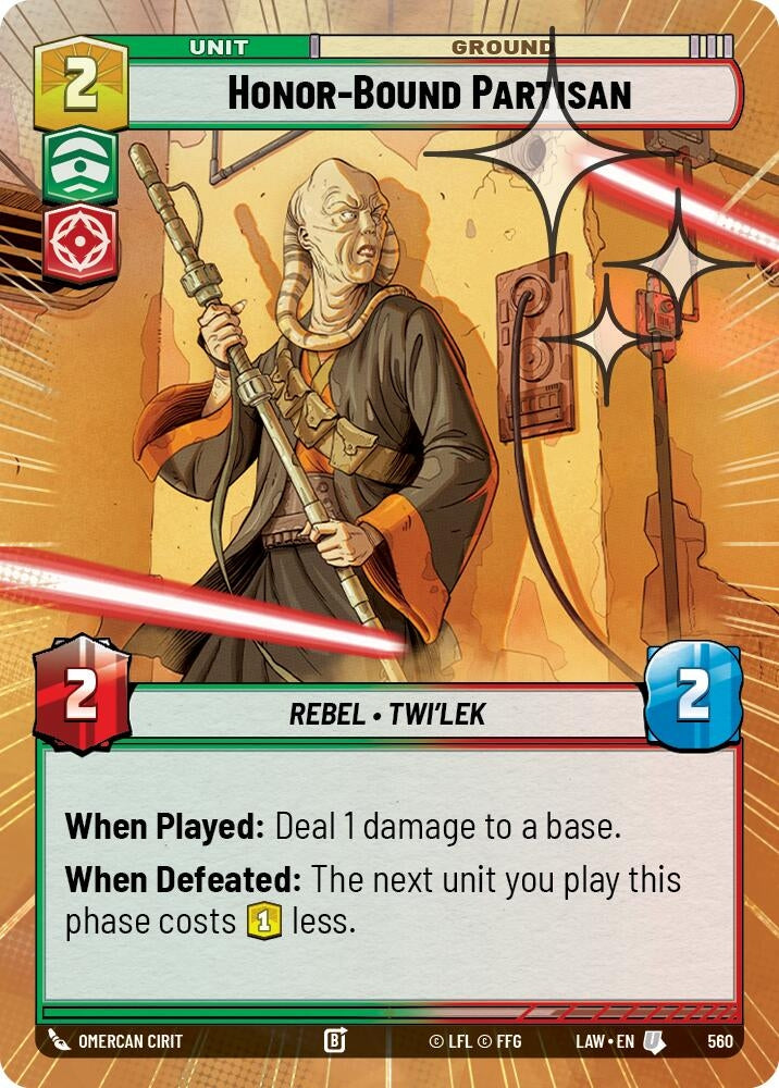 Honor-Bound Partisan (Hyperspace Foil) (560) (LAW)