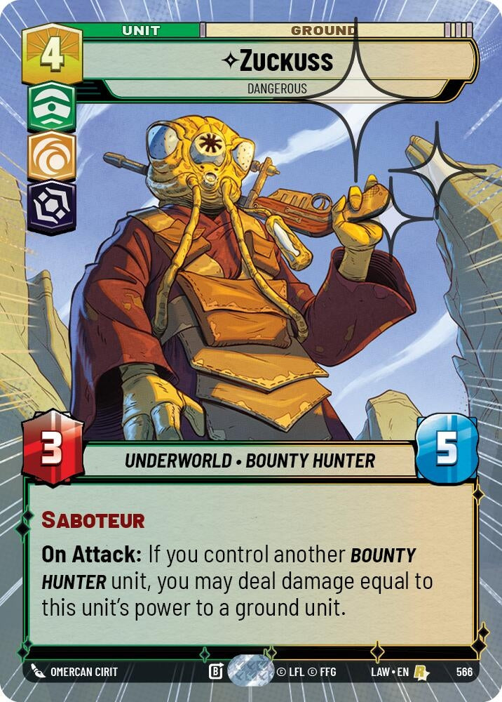 Zuckuss - Dangerous (Hyperspace Foil) (566) (LAW)