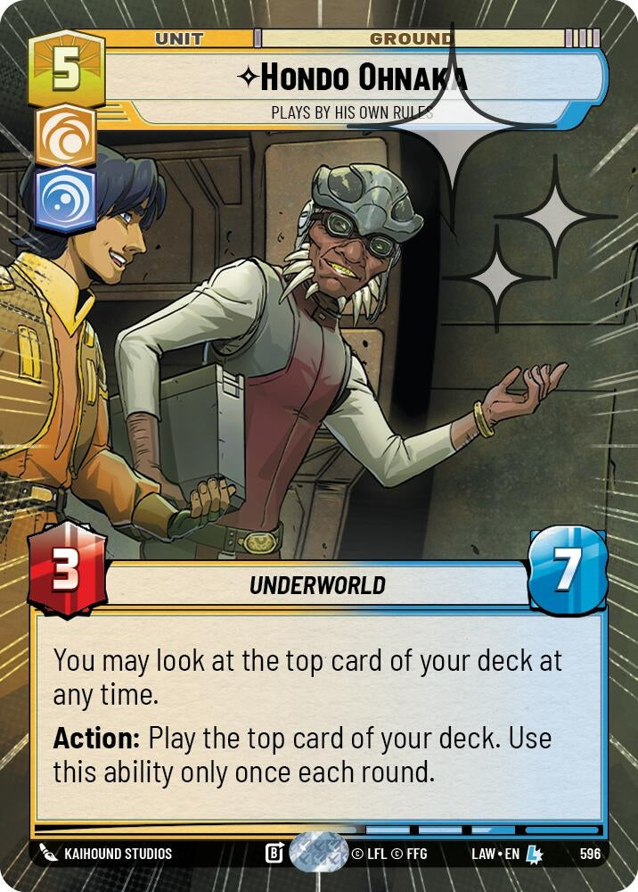 Hondo Ohnaka - Plays By His Own Rules (Hyperspace Foil) (596) (LAW)