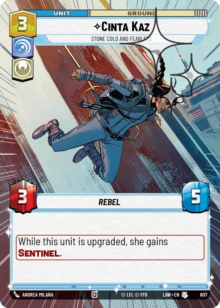 Cinta Kaz - Stone Cold and Fearless (Hyperspace Foil) (607) (LAW)