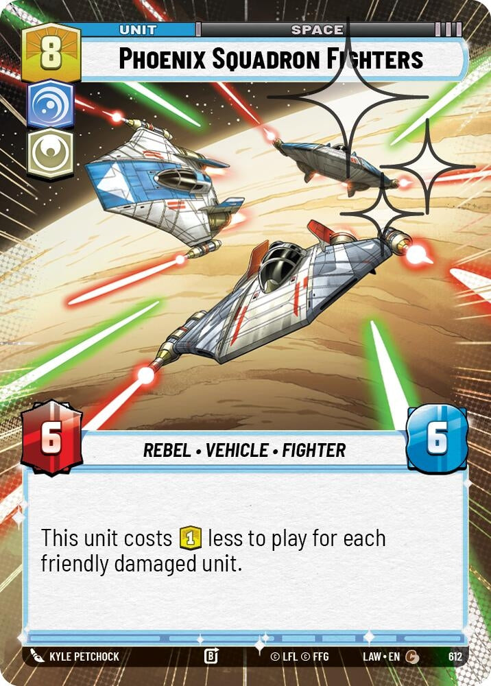Phoenix Squadron Fighters (Hyperspace Foil) (612) (LAW)