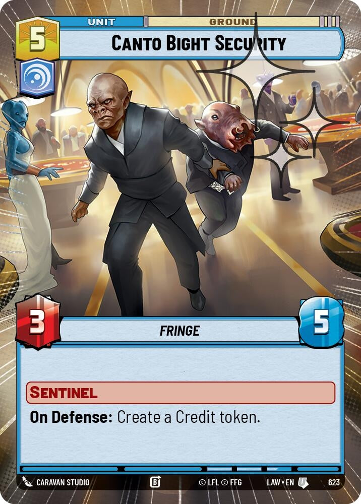 Canto Bight Security (Hyperspace Foil) (623) (LAW)