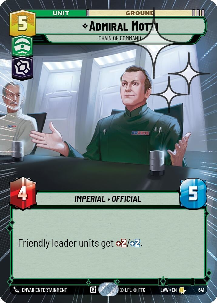 Admiral Motti - Chain of Command (Hyperspace Foil) (641) (LAW)