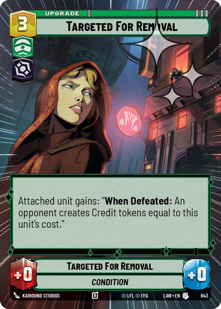 Targeted for Removal (Hyperspace Foil) (643) (LAW)