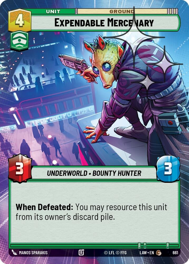 Expendable Mercenary (Hyperspace Foil) (661) (LAW)