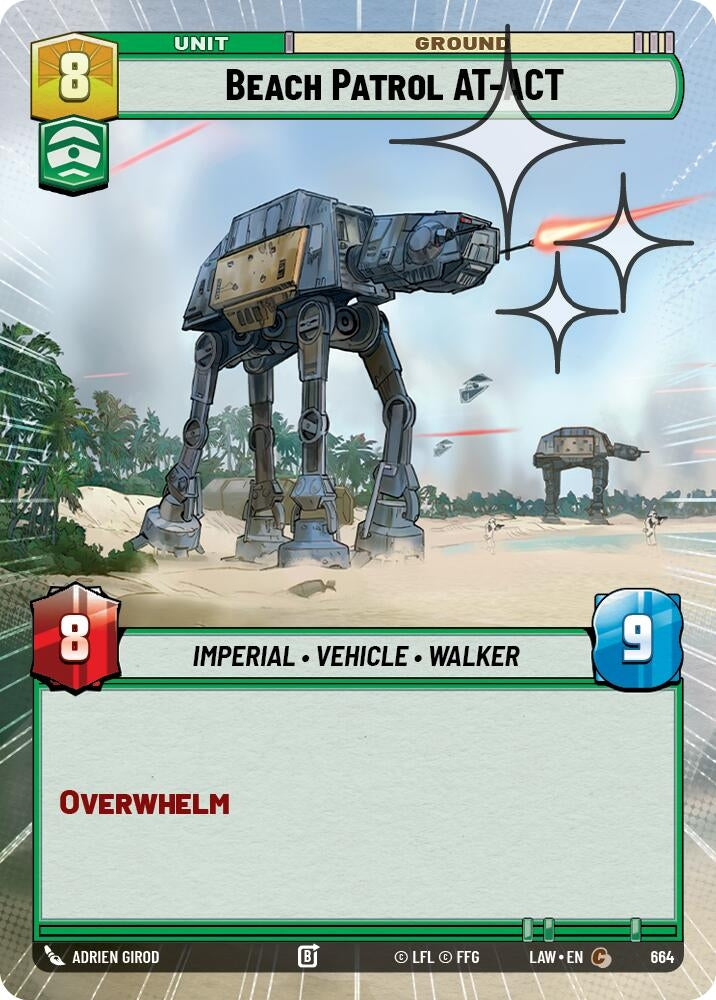 Beach Patrol AT-ACT (Hyperspace Foil) (664) (LAW)