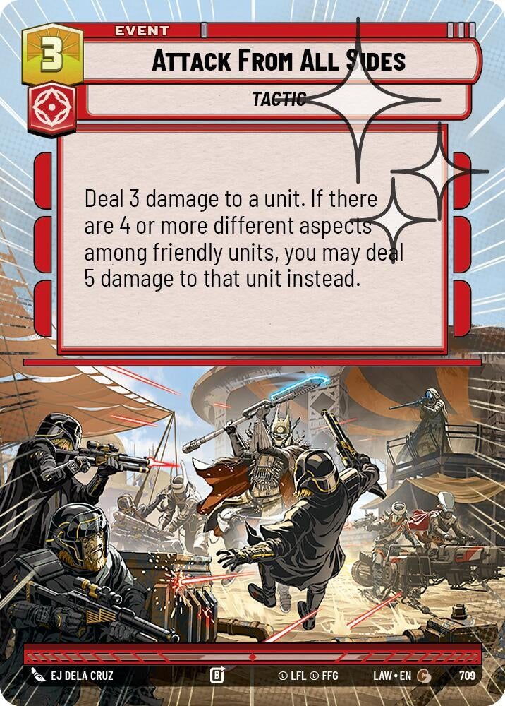 Attack From All Sides (Hyperspace Foil) (709) (LAW)