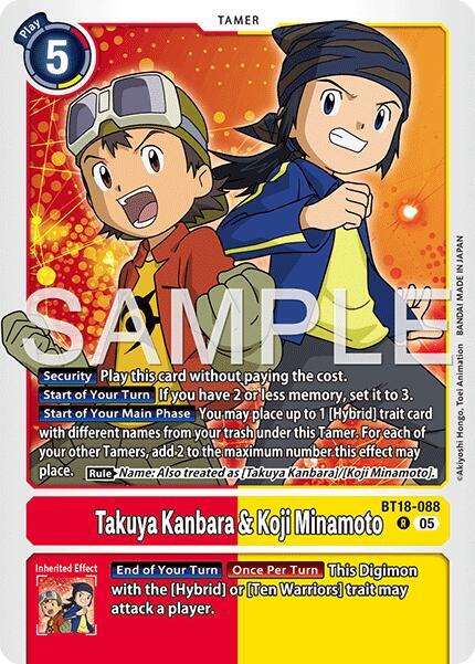 Takuya Kanbara & Koji Minamoto (Reprint) (BT18-088 R) (AD-01)