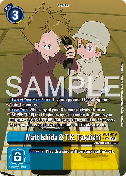 Matt Ishida & T.K. Takaishi (Alternate Art) (AD1-019) (AD-01)