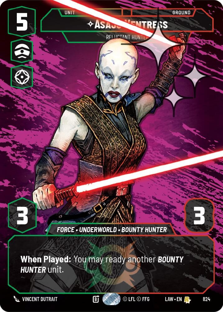 Asajj Ventress - Reluctant Hunter (Prestige Foil) (824) (LAW)