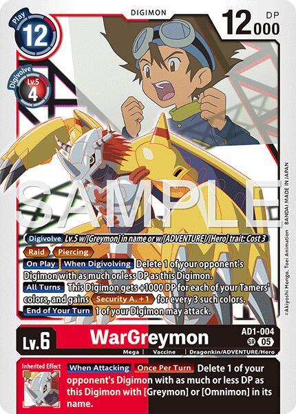 WarGreymon - AD1-004 (AD1-004 SR) (AD-01)