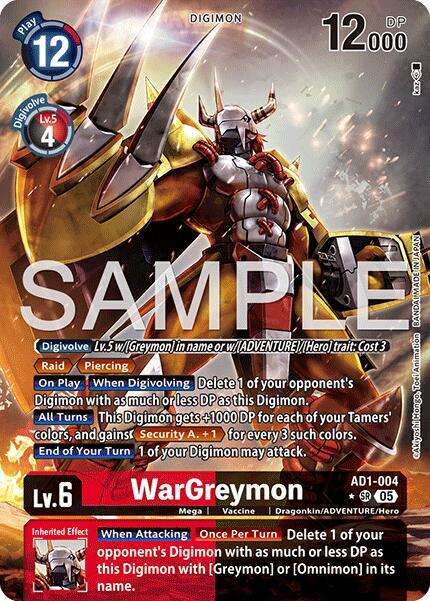 WarGreymon - AD1-004 (Alternate Art) (AD1-004 SR) (AD-01)