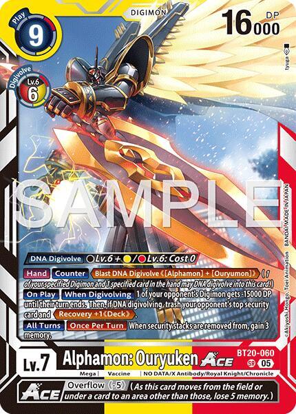 Alphamon: Ouryuken ACE (Reprint) (BT20-060 SR) (AD-01)