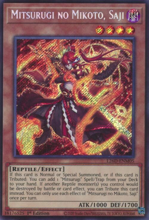 Mitsurugi no Mikoto, Saji (Secret Rare) (L26D-ENM05) (L26D)