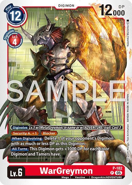 WarGreymon - P-182 (Reprint) (P-182 P) (AD-01)