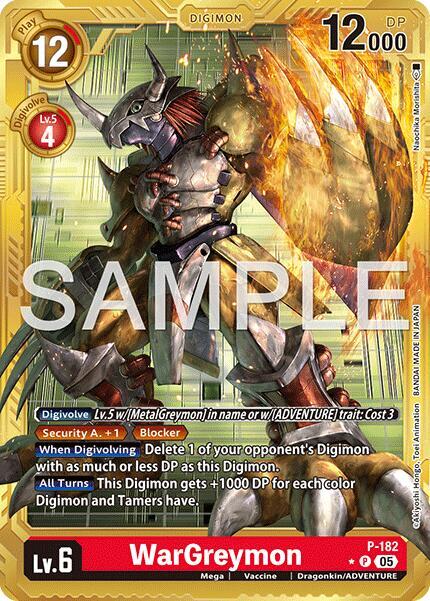 WarGreymon - P-182 (Gold Border) (P-182 P) (AD-01)