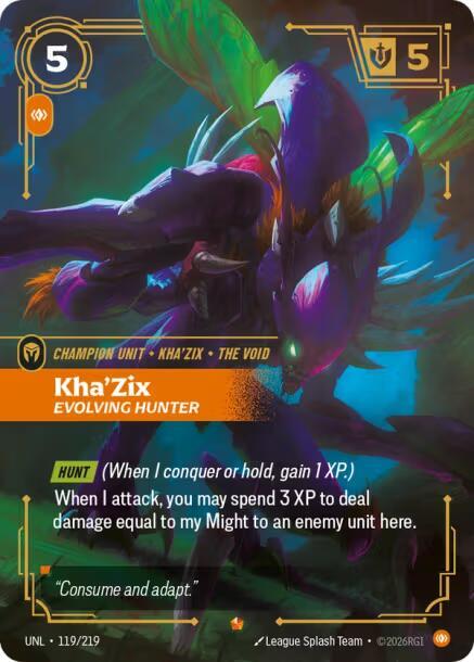 Kha'Zix, Evolving Hunter (119/219) (UNL)