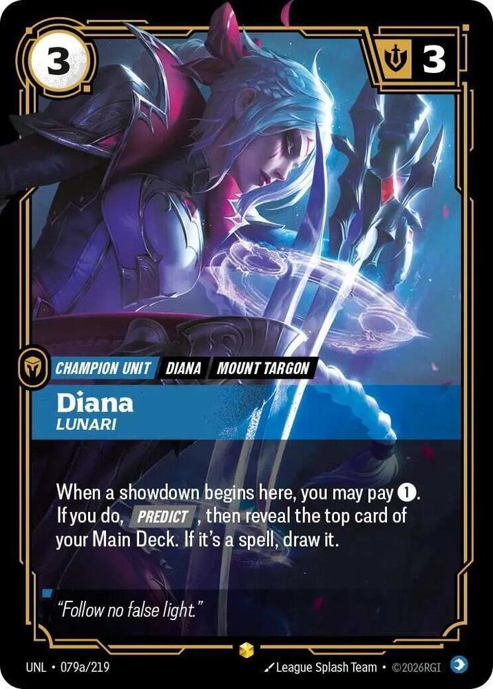 Diana, Lunari (Alternate Art) (079a/219) (UNL)