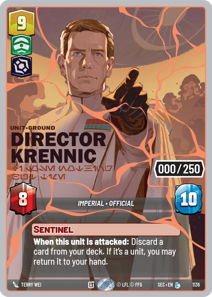 Director Krennic - I Lose Nothing But Time (Serialized) (Rose Gold) (1136) (SEC)