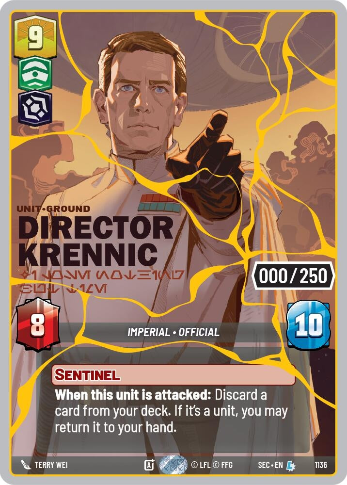 Director Krennic - I Lose Nothing But Time (Serialized) (Gold) (1136) (SEC)