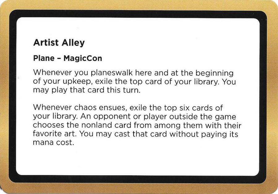 Artist Alley (Black Lotus Unknown Planechase) (OVER)
