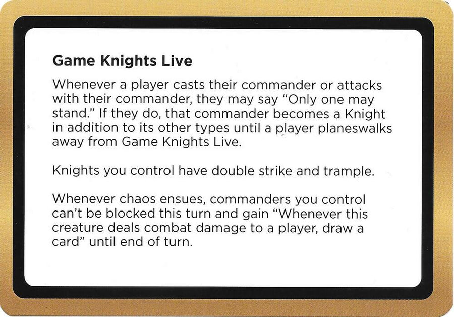 Game Knights Live (Black Lotus Unknown Planechase) (OVER)