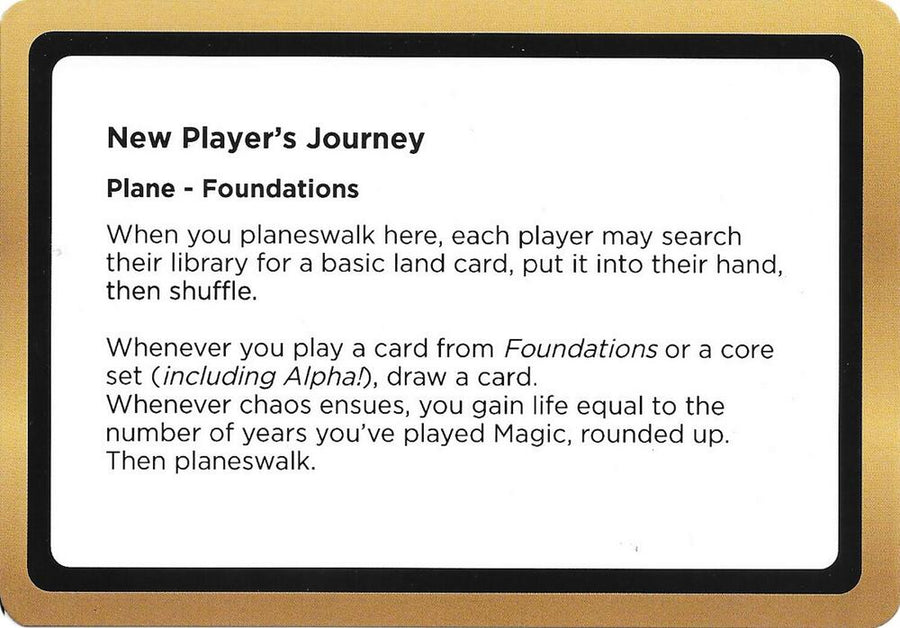 New Player's Journey (Black Lotus Unknown Planechase) (OVER)
