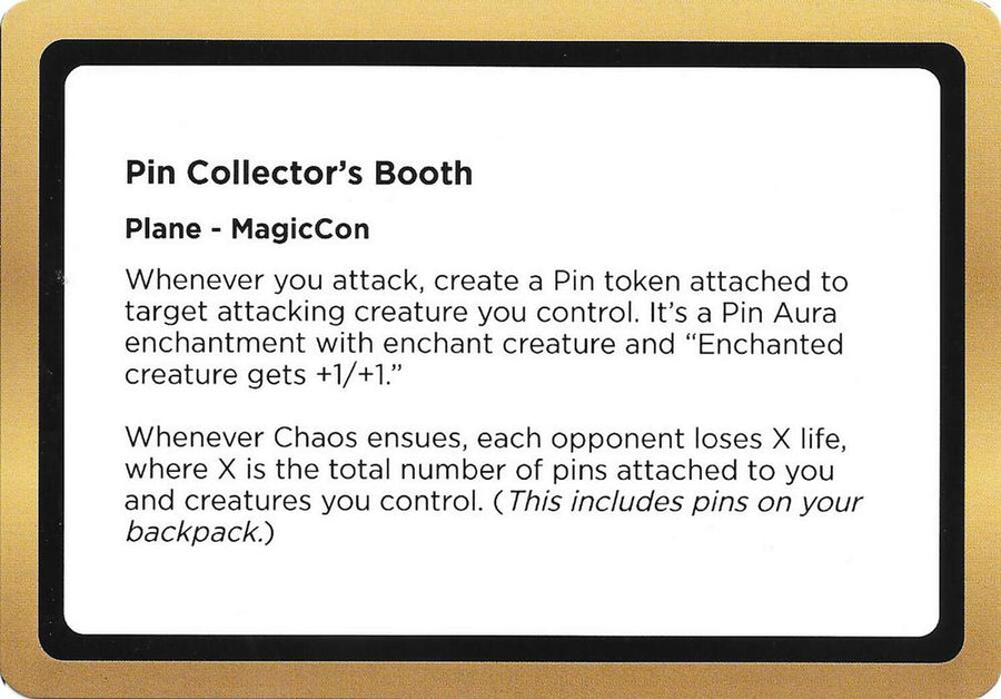 Pin Collector's Booth (Black Lotus Unknown Planechase) (OVER)
