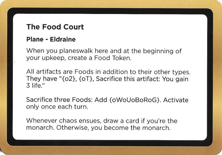 The Food Court (Black Lotus Unknown Planechase) (OVER)