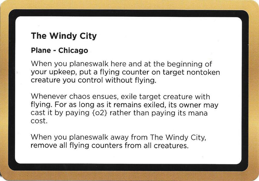 The Windy City (Black Lotus Unknown Planechase) (OVER)