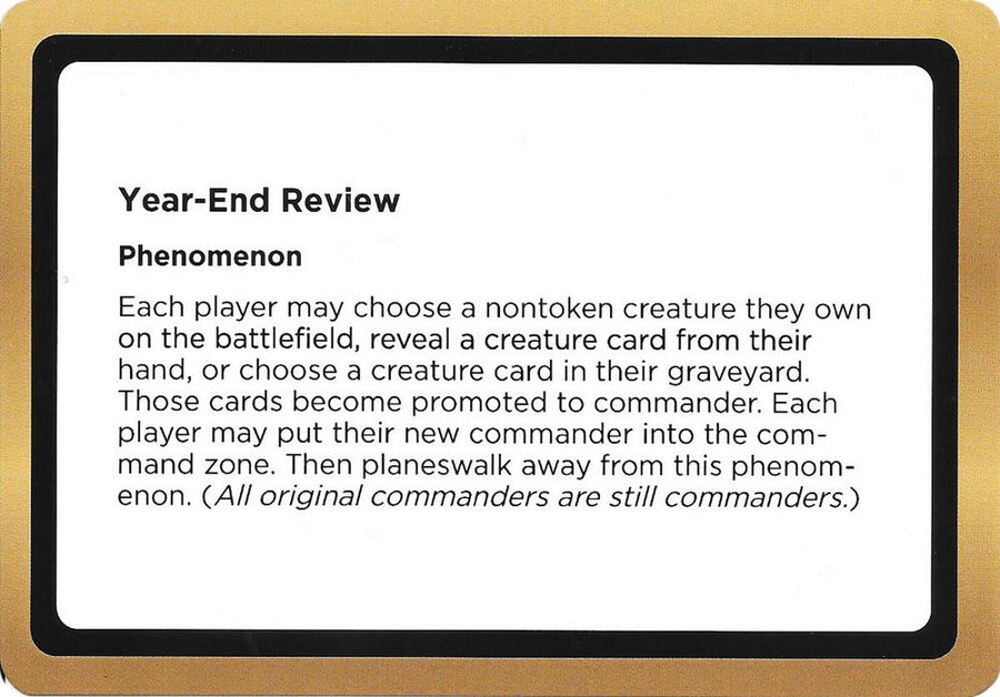 Year-End Review (Black Lotus Unknown Planechase) (OVER)