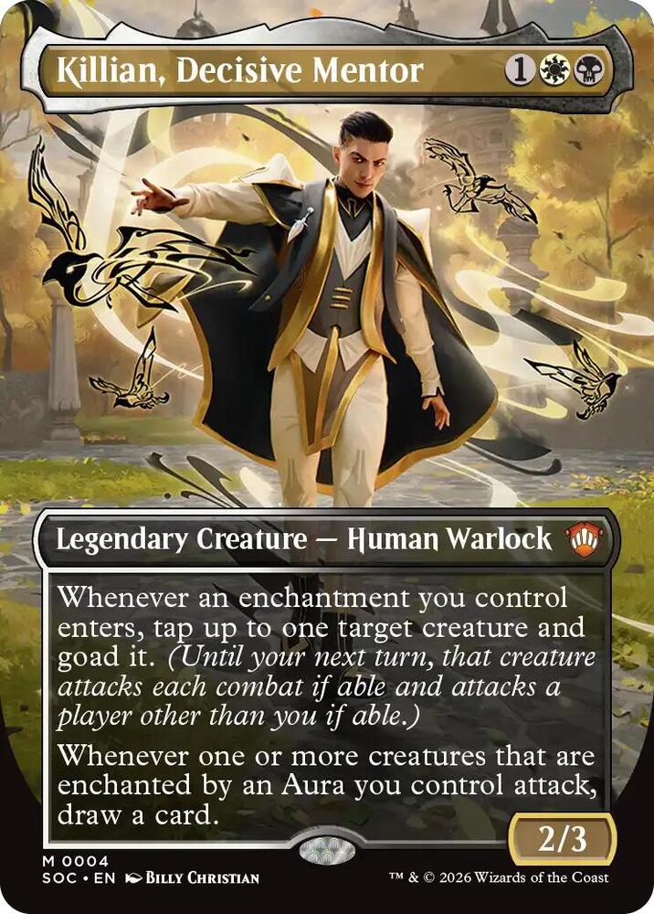 Killian, Decisive Mentor (Borderless) (4) (SOC)