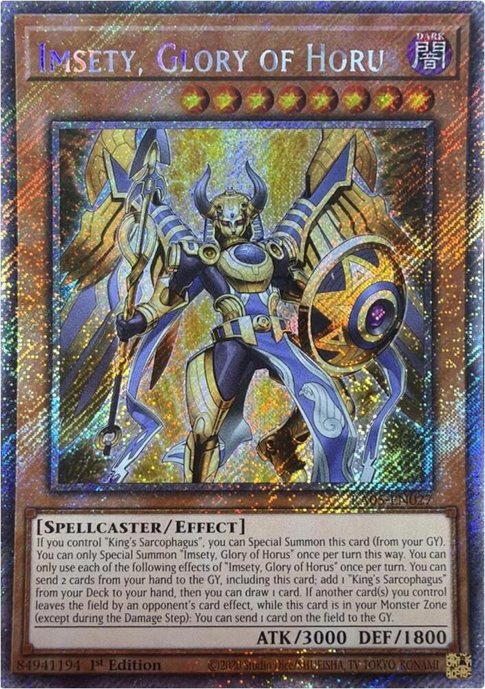 Imsety, Glory of Horus (Platinum Secret Rare) (RA05-EN027) (RA05)