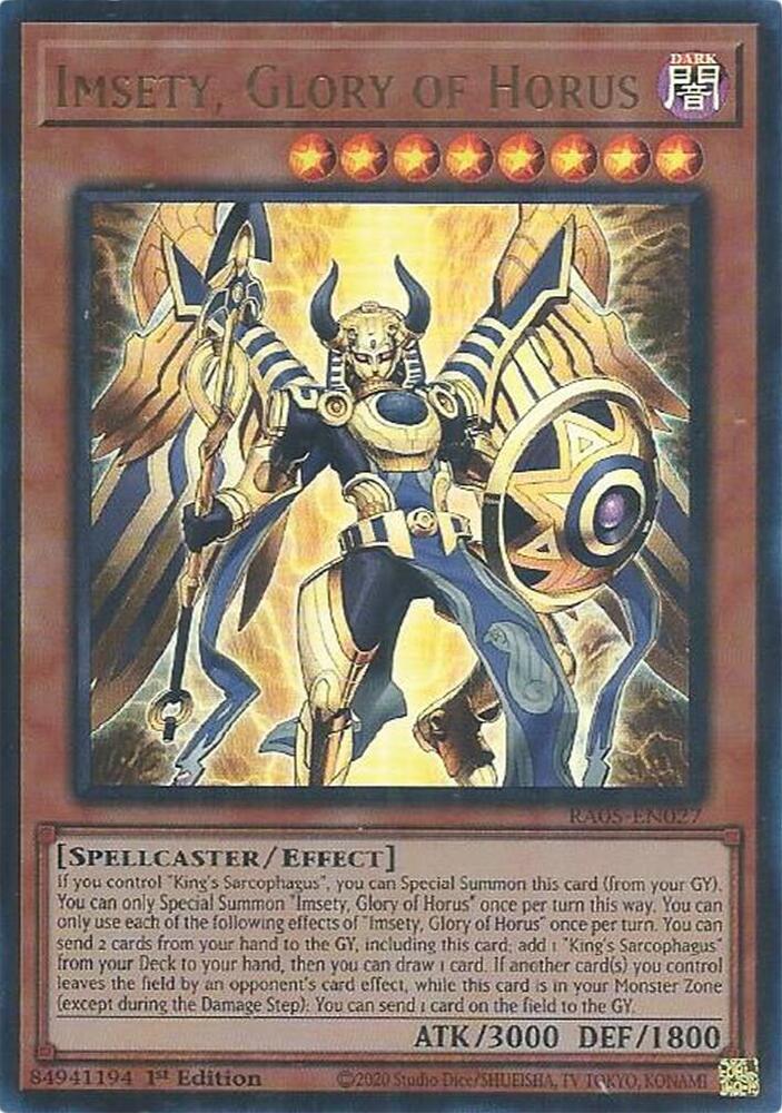 Imsety, Glory of Horus (Ultra Rare) (RA05-EN027) (RA05)