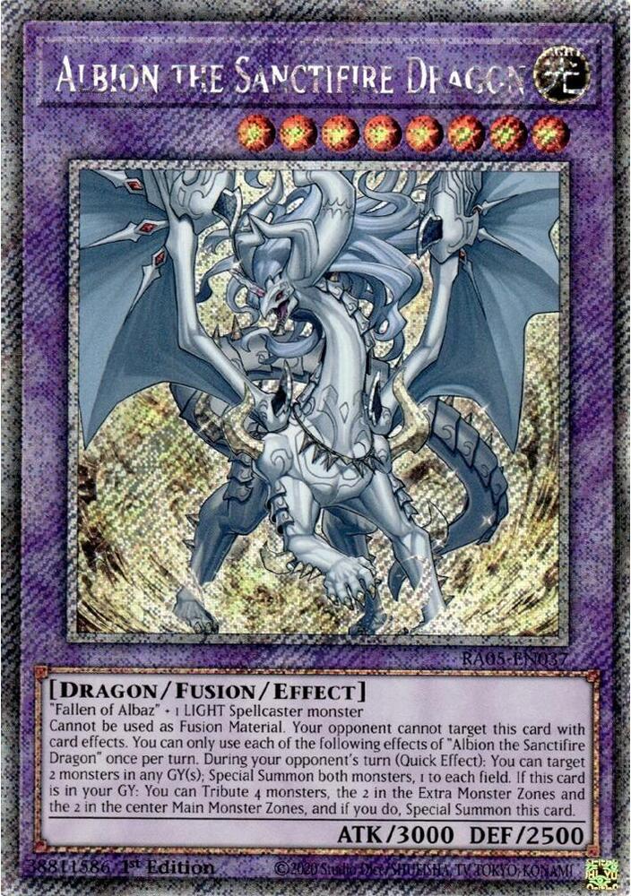 Albion the Sanctifire Dragon (Platinum Secret Rare) (RA05-EN037) (RA05)