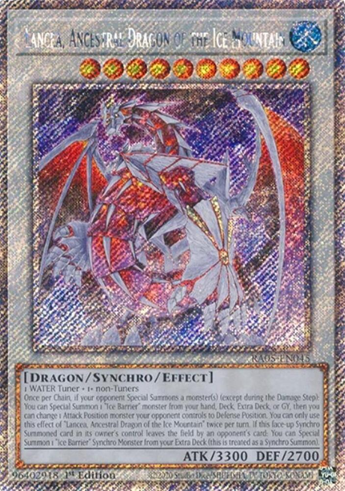 Lancea, Ancestral Dragon of the Ice Mountain (Platinum Secret Rare) (RA05-EN045) (RA05)