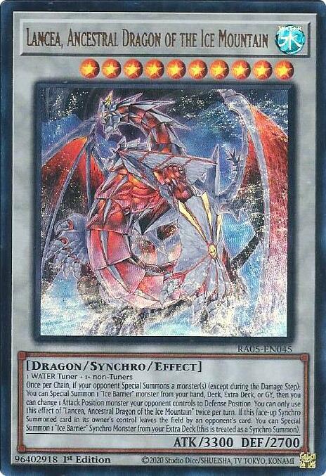 Lancea, Ancestral Dragon of the Ice Mountain (Ultra Rare) (RA05-EN045) (RA05)