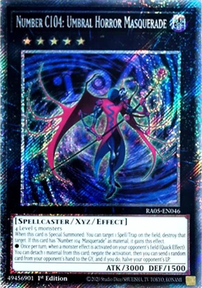 Number C104: Umbral Horror Masquerade (Platinum Secret Rare) (RA05-EN046) (RA05)