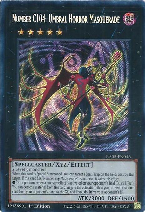 Number C104: Umbral Horror Masquerade (Secret Rare) (RA05-EN046) (RA05)