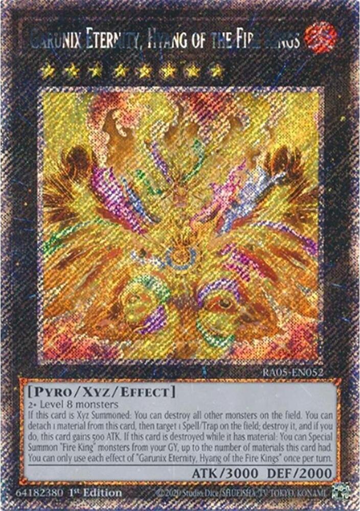 Garunix Eternity, Hyang of the Fire Kings (Platinum Secret Rare) (RA05-EN052) (RA05)