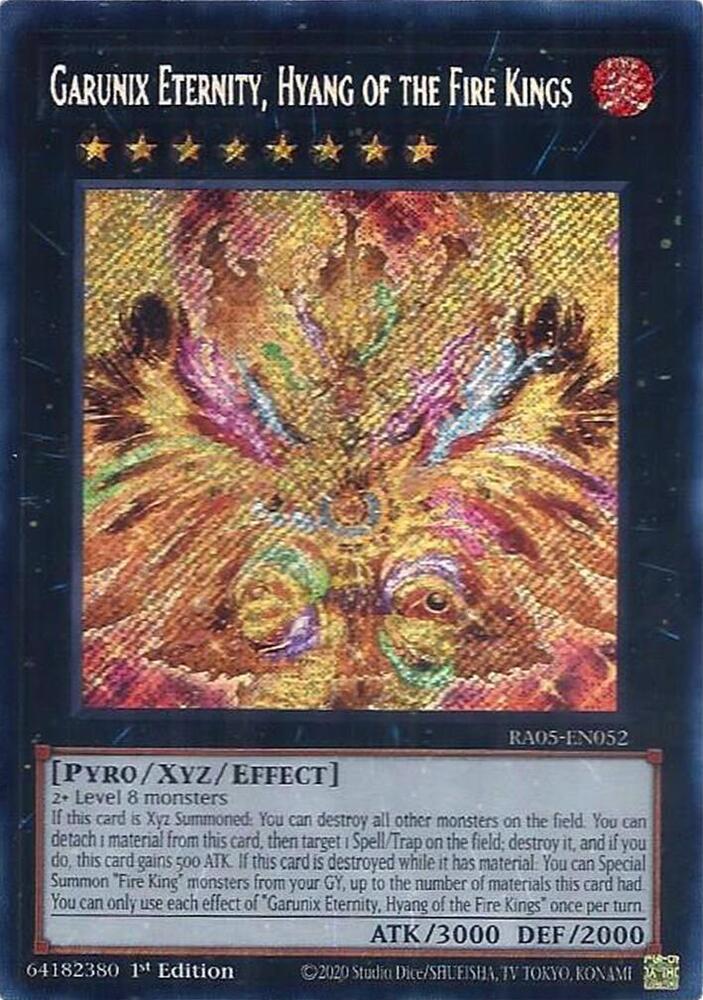 Garunix Eternity, Hyang of the Fire Kings (Secret Rare) (RA05-EN052) (RA05)