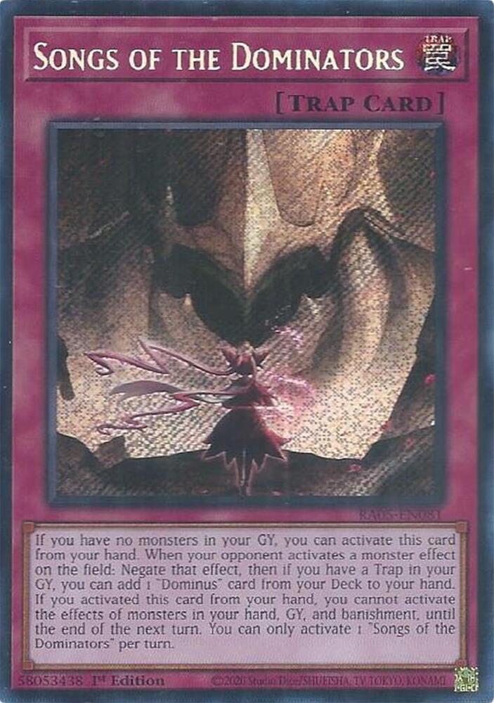 Songs of the Dominators (Secret Rare) (RA05-EN081) (RA05)