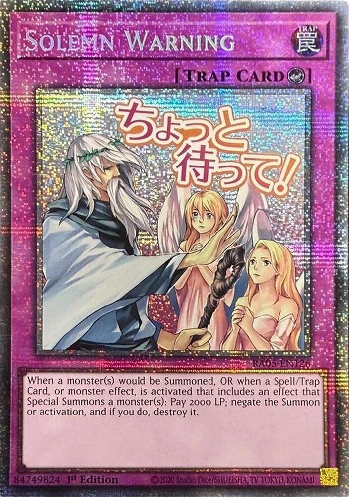 Solemn Warning (Starlight Rare) (RA05-EN126) (RA05)
