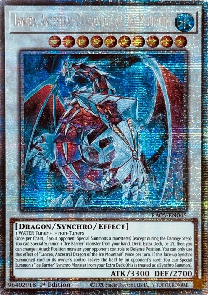 Lancea, Ancestral Dragon of the Ice Mountain (Starlight Rare) (RA05-EN045) (RA05)