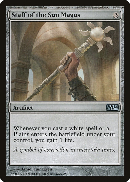 Image for Staff of the Sun Magus (222) (M14) - Magic: The Gathering