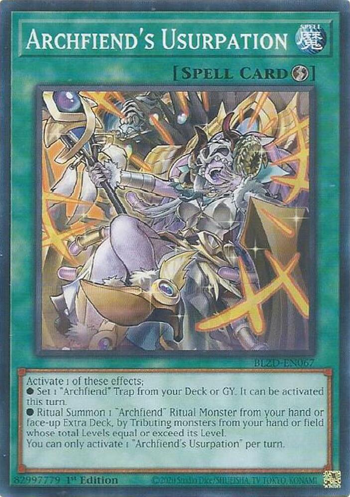 Archfiend's Usurpation (BLZD-EN067) (BLZD)