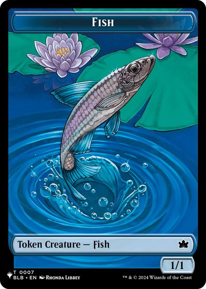 Fish (BLB) // Treasure (MH3) Double-sided Token (7) (LIST)