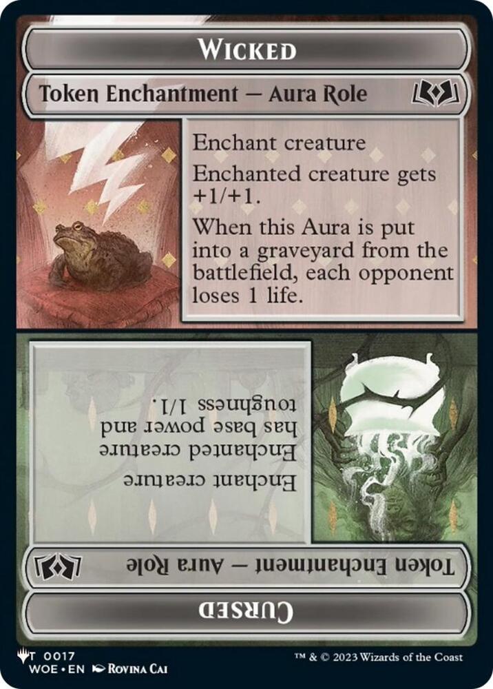Wicked Role / Cursed Role (WOE) // Treasure (MH3) Double-sided Token (17 // 34) (LIST)