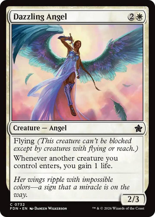 Image for Dazzling Angel (0732) (732) (FDN) - Magic: The Gathering